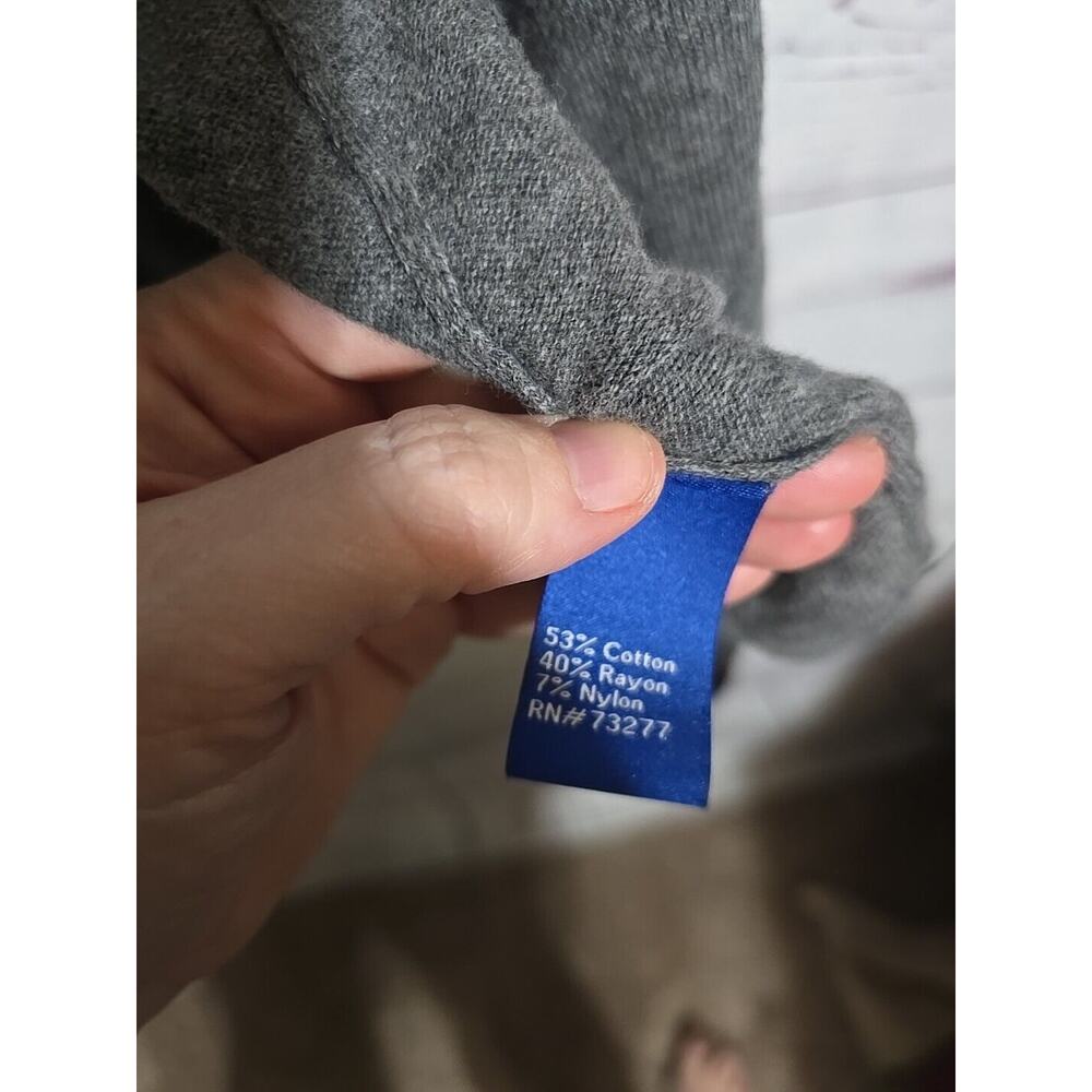 Apt. 9 Gray Open Front Draped Knit Pockets Duster… - image 5